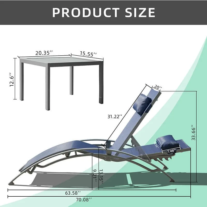 Lounge Chair Set (2 Chairs) - Curved Design