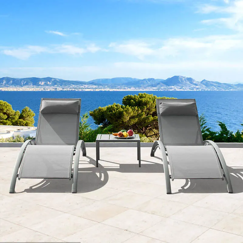 Lounge Chair Set (2 Chairs) - Curved Design