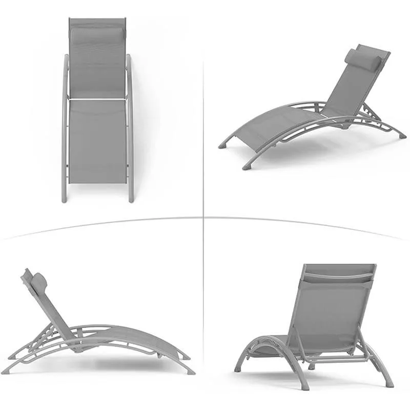 Lounge Chair Set (2 Chairs) - Curved Design