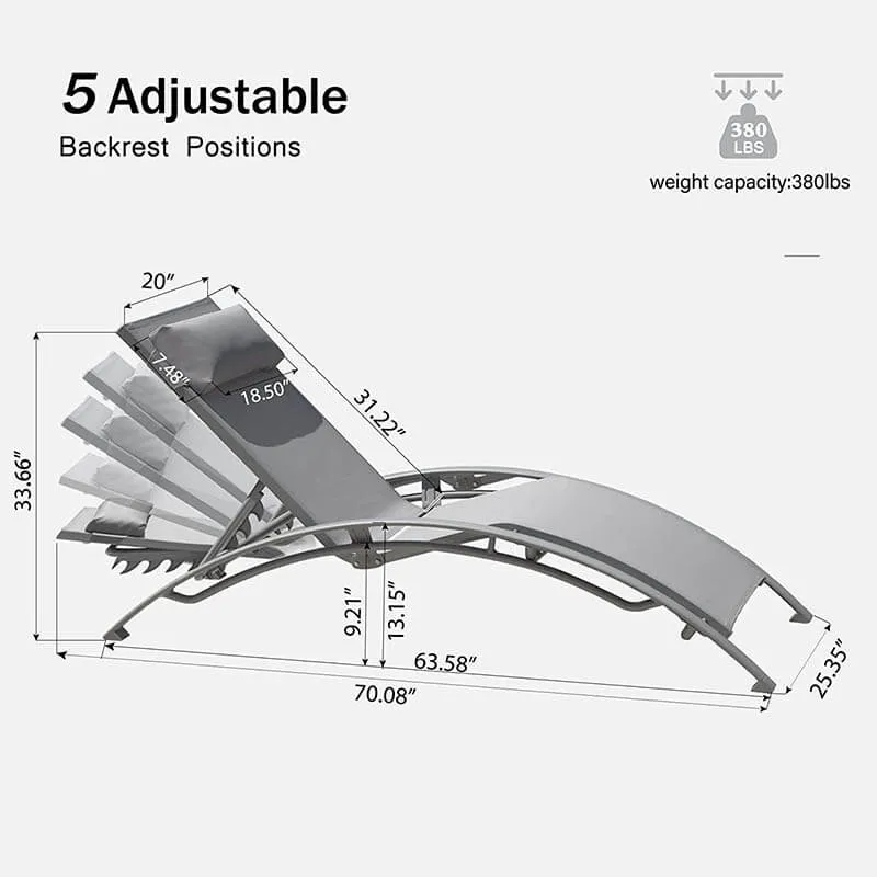 Lounge Chair Set (2 Chairs) - Curved Design