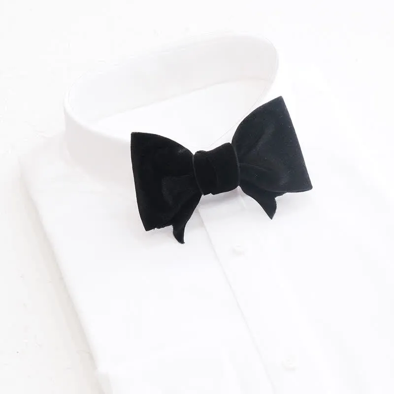 Men's Unique Bow Knot Shape Velvet Bow Tie