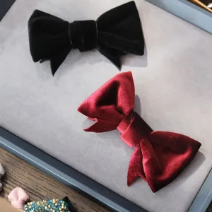 Men's Unique Bow Knot Shape Velvet Bow Tie