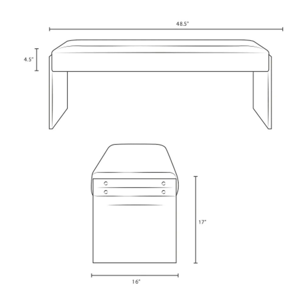 Modern Upholstered Performance Roam Velvet Corner Bench - Dining Benches