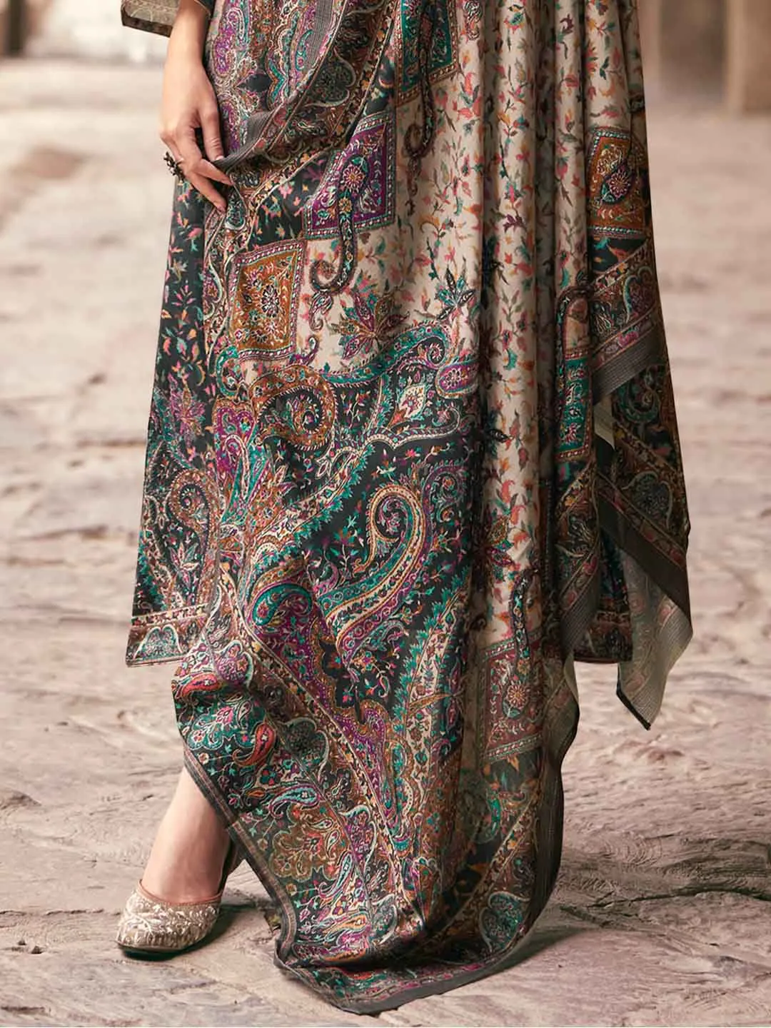 Mumtaz Arts Pure Lawn Cotton Unstitched Suit Dress Material for Women