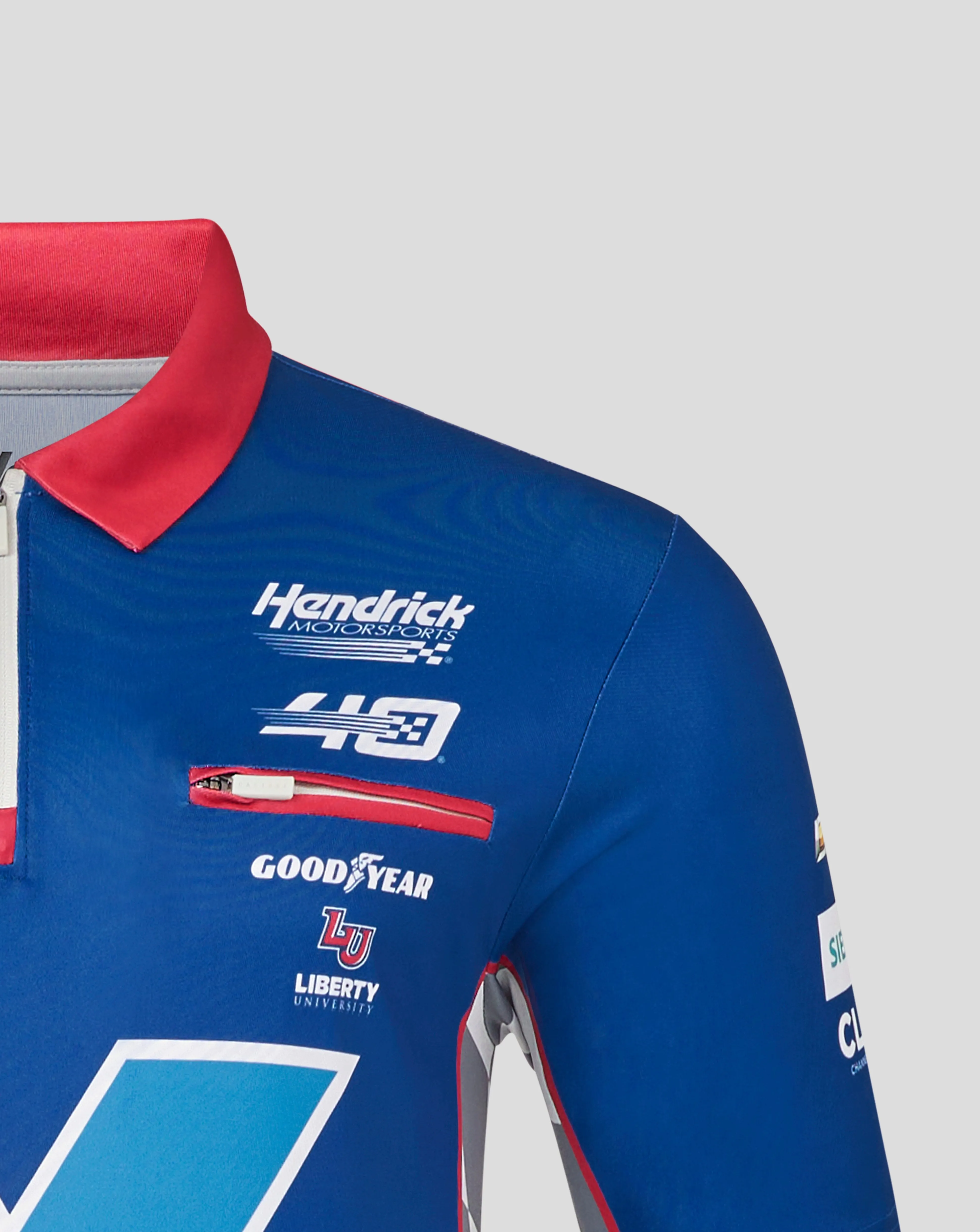 NASCAR Hendrick Motorsport Valvoline Polo Shirt - Red/Blue