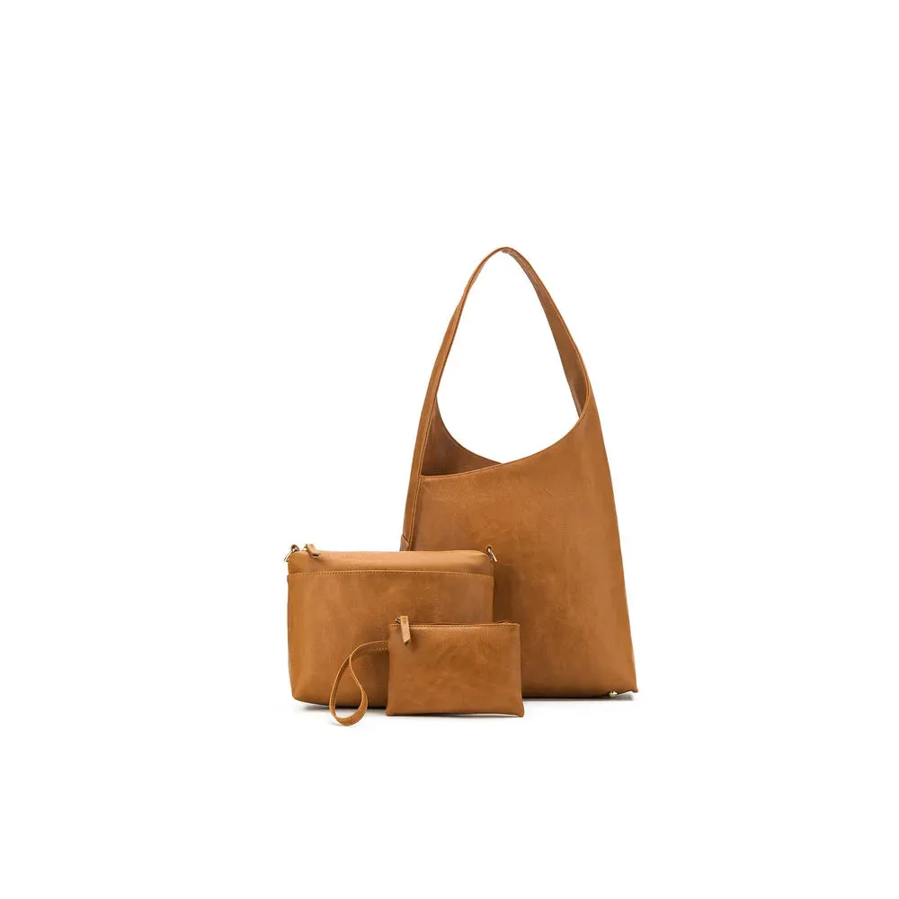 Sara 3 Piece Hobo Handbag