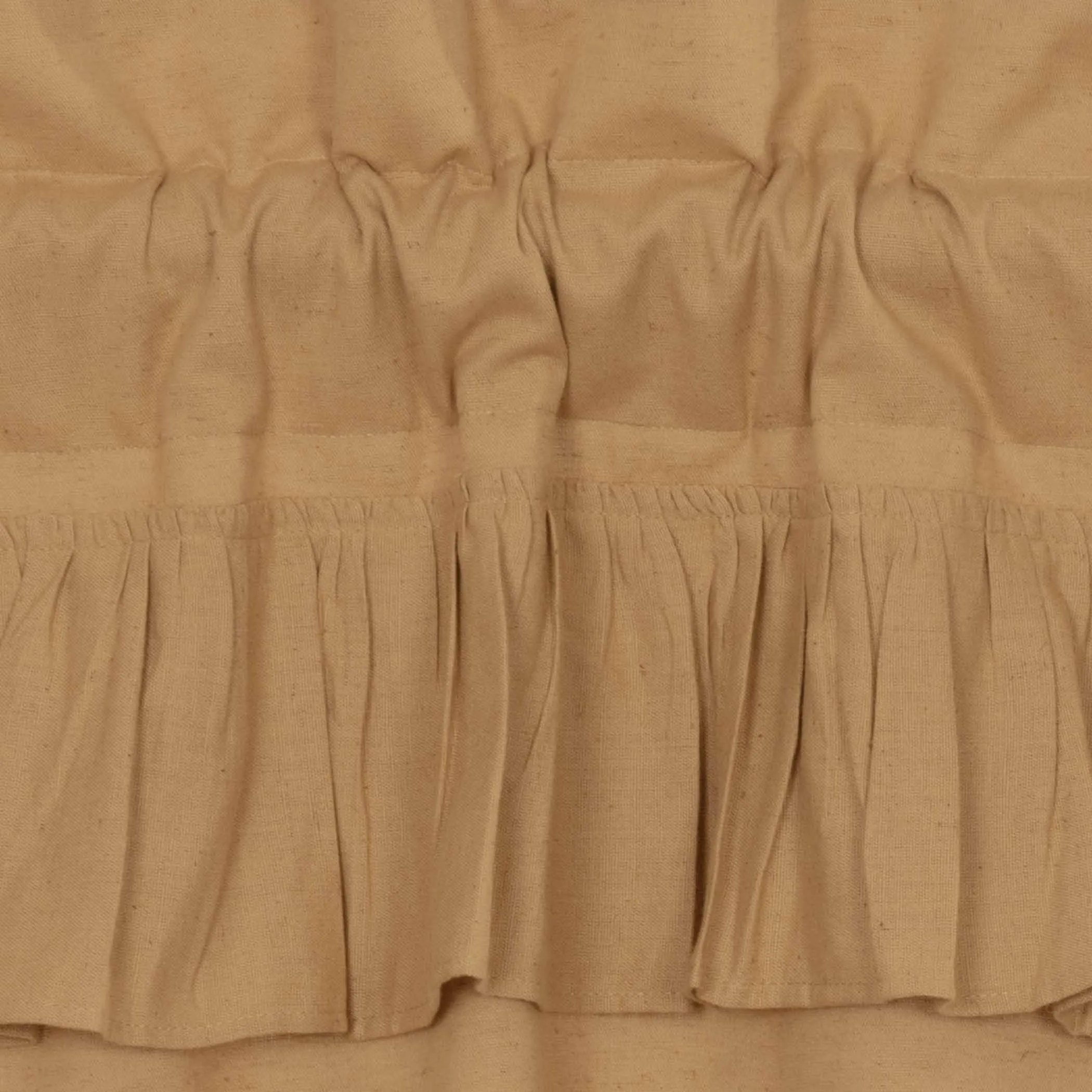 Simple Life Flax Khaki Ruffled Panel Set of 2 84x40