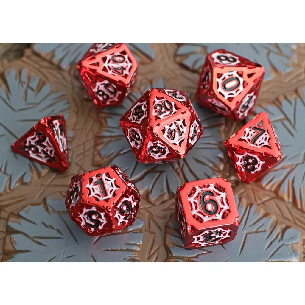 Spider Sense Hollow 7-Piece Metal Dice Set