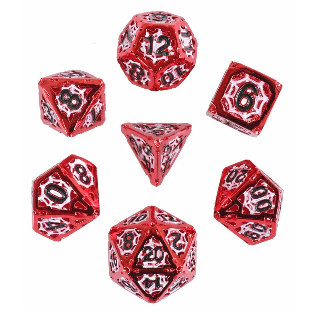 Spider Sense Hollow 7-Piece Metal Dice Set