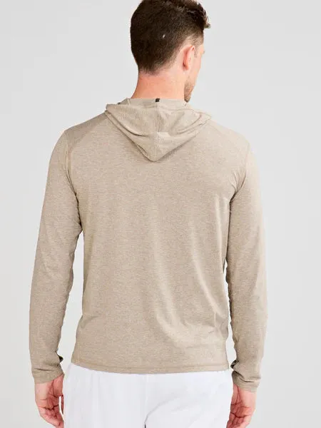 tasc Performance Men's Carrollton Lightweight Hoodie in Gray Oak Heather