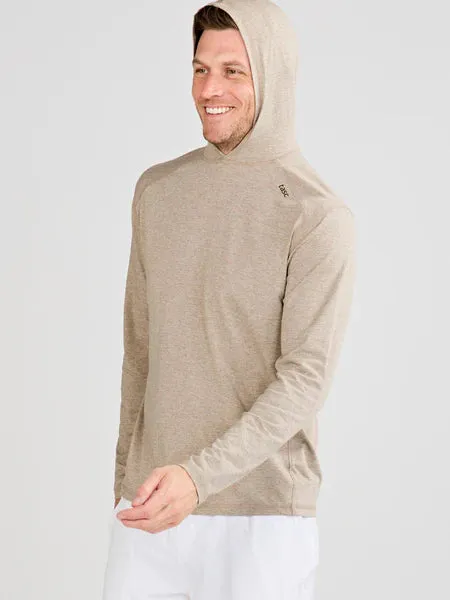 tasc Performance Men's Carrollton Lightweight Hoodie in Gray Oak Heather