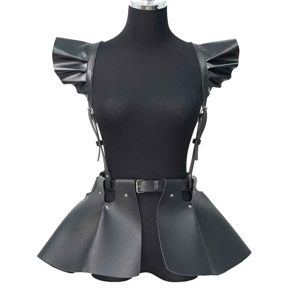 TEEK - Body Harness Belt Ruffled Skirt Hem