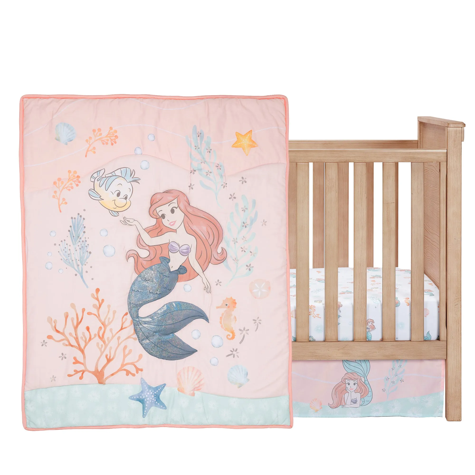 The Little Mermaid 3-Piece Crib Bedding Set