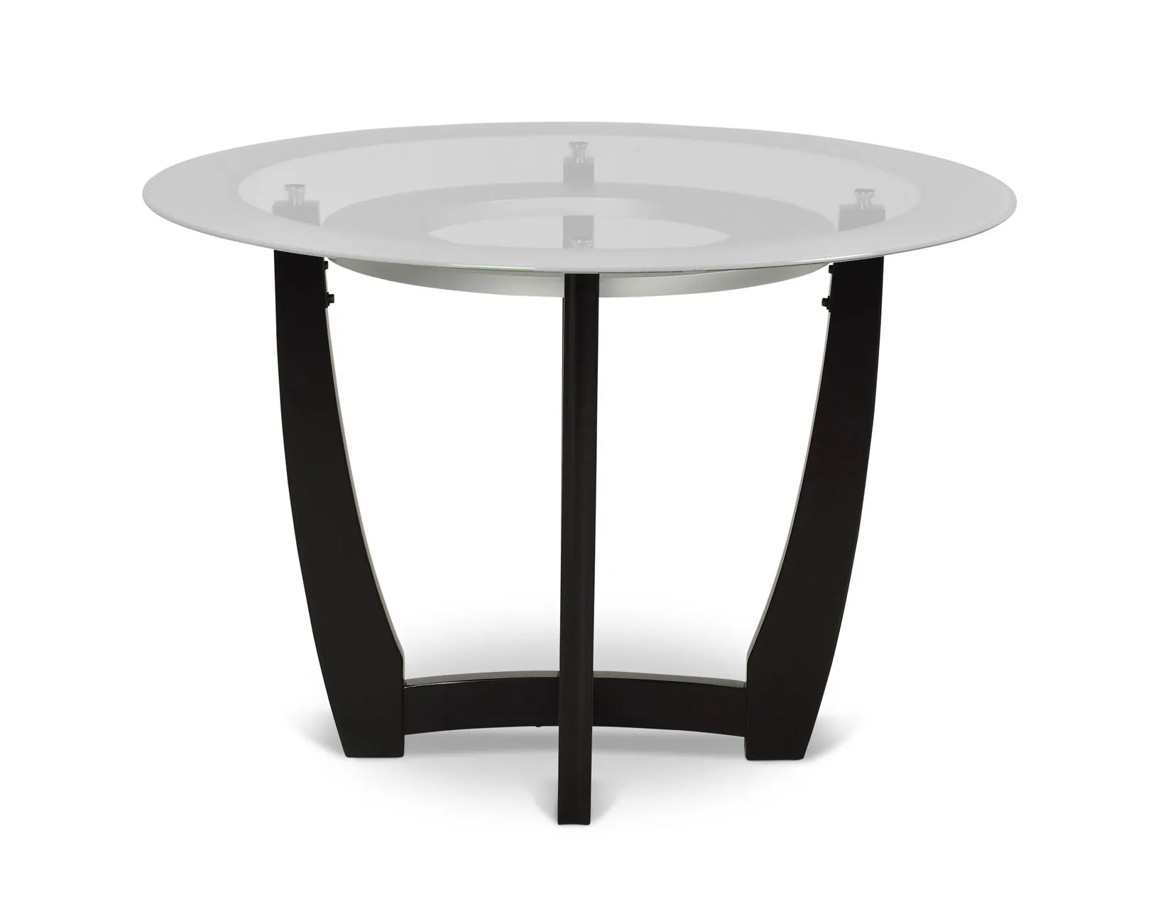 Verano 5 Piece Set (Glass Top Table & 4 Black Side Chairs)