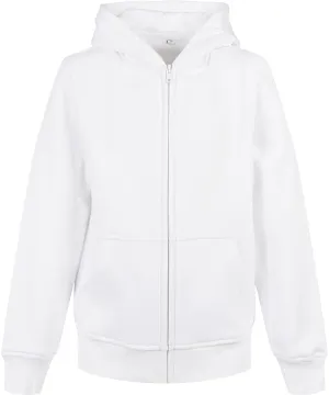 White - Organic kids basic zip hoodie