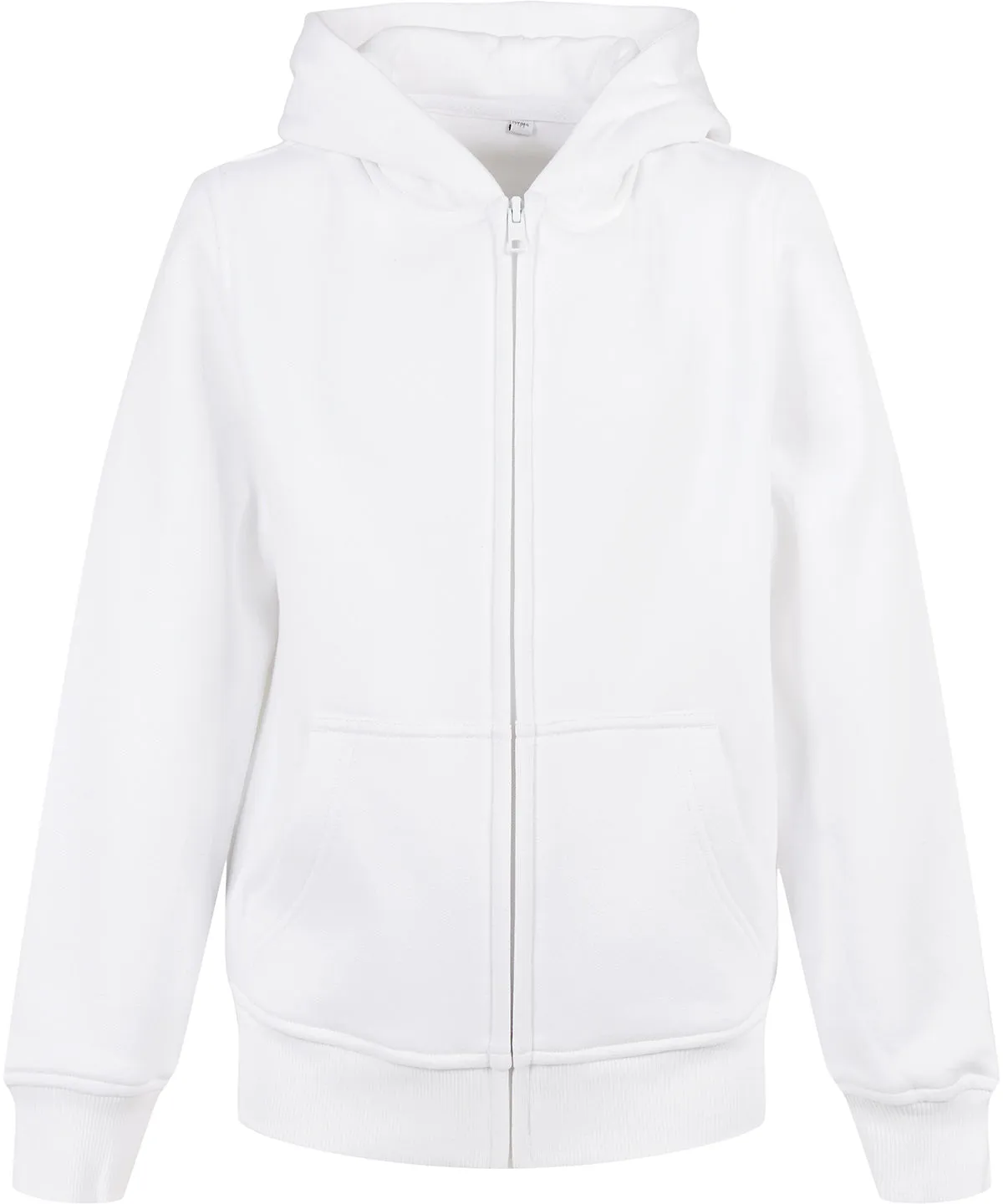 White - Organic kids basic zip hoodie