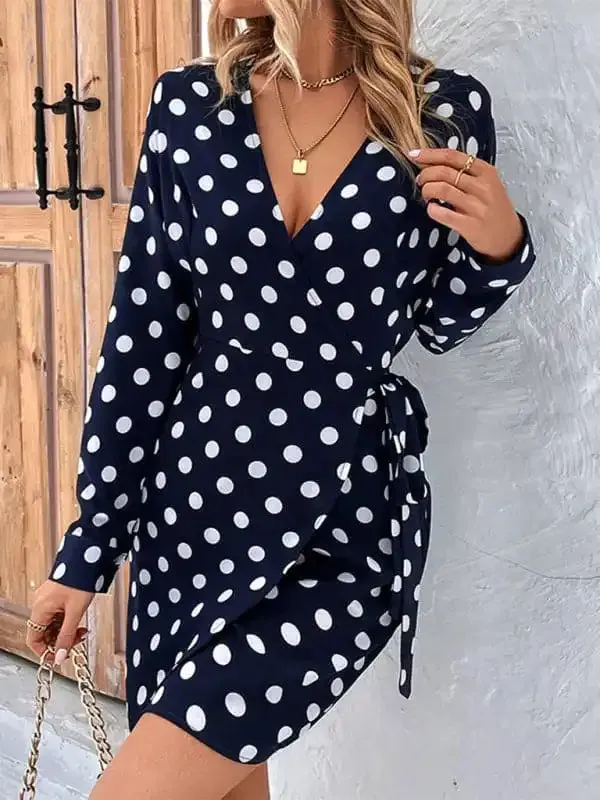 Women’s new polka dot one piece dress